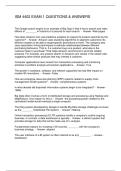 ISM 4402 EXAM 1 QUESTIONS & ANSWERS