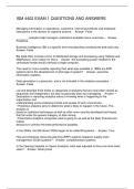 ISM 4402 EXAM 1 QUESTIONS AND ANSWERS