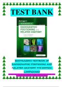 Test Bank for Bontrager's Textbook of Radiographic Positioning & Related Anatomy&comma; 9th Edition &ndash; Lampignano & Kendrick &vert; 2025&sol;2026 Latest Update