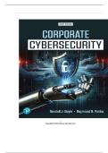 Corporate Cybersecurity &lpar;6th Edition&rpar; by Randall J&period; Boyle and Raymond R&period; Panko &ndash; Complete Test Bank