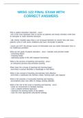 NRSG 122 FINAL EXAM WITH CORRECT ANSWERS