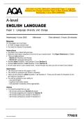 2025 AQA A-LEVEL ENGLISH LANGUAGE Paper 2 Language  Diversity and Change Question Paper & Mark Scheme &lpar;Merged&rpar;  Wednesday 4 June 2025 &lbrack;VERIFIED&rsqb;