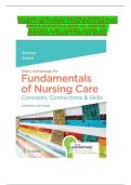 Test Bank for Davis Advantage&colon; Fundamentals of Nursing Care &ndash; Concepts&comma; Connections & Skills&comma; 4th Edition &vert; Burton & Smith &vert; 2025&sol;2026 Latest Update