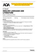 2025 AQA A-LEVEL ENGLISH LANGUAGE AND LITERATURE  Paper 2 Exploring Conflict Question Paper & Mark Scheme  &lpar;Merged&rpar; Thursday 22 May 2025 &lbrack;VERIFIED&rsqb;