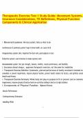 Therapeutic Exercise Test 1 Study Guide- Movement Systems&comma; Insurance Considerations&comma; TE Definitions&comma; Physical Function Components & Clinical Application&period;pdf