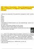MSK I Midterm Study Guide &ndash; Patient Management Model&comma; Signs vs Symptoms&comma; PT Diagnosis&comma; Mobility & Stability Concepts&period;pdf