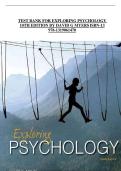 Exploring Psychology 10th Edition &ndash; Test Bank&comma; ISBN 978-1319061470&comma; by David G&period; Myers &ndash; Complete Practice Questions and Answers