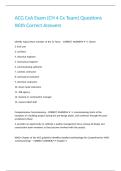 ACG CxA Exam &lpar;CH 4 Cx Team&rpar; Questions With Correct Answers