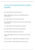 ACG CxA EXAM QUESTIONS WITH CORRECT ANSWERS