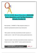 PSYCH EORE Mood Disorders &vert; 25&plus; Questions &vert; MDD&comma; Bipolar I & II&comma; Dysthymia&comma; Cyclothymia&comma; SSRIs &vert; 2025&sol;2026