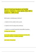 NSG 317 Final Exam Questions and Verified Answers &vert; Pediatrics &vert; Latest Update 2026&sol; 2027&rpar; &vert; Graded A&plus; &vert; 100&percnt; Correct