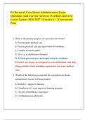 PA Personal Care Home Administrator Exam Questions And Correct Answers &lpar;Verified Answers&rpar; Latest Update 2026&sol;2027 &vert; Graded A&plus; &vert; Guaranteed Pass&period;