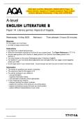 2025 AQA A-LEVEL ENGLISH LITERATURE B Paper 1A  Literary Genres&colon; Aspects of Tragedy Question Paper & Mark  Scheme &lpar;Merged&rpar; Wednesday 14 May 2025 &lbrack;VERIFIED&rsqb;