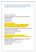 CDDN CERTIFIED DEVELOPMENTAL DISABILITIES NURSE EXAM  &vert; QUESTIONS AND ANSWERS &vert; VERIFIED AND WELL DETAILED  ANSWERS &vert; ALREADY GRADED A&plus; &vert; LATEST EXAM 