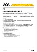 2025 AQA AS ENGLISH LITERATURE B Paper 2B Literary  Genres&colon; Prose and Poetry &ndash; Aspects of Comedy Question  Paper & Mark Scheme &lpar;Merged&rpar; Friday 23 May 2025 &lbrack;VERIFIED&rsqb;
