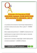 Arkansas Life Insurance Exam 2025 &ndash; 300&plus; Practice Questions with Verified Answers &vert; Underwriting&comma; Annuities&comma; Policy Riders