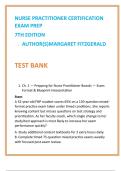 Nurse Practitioner Certification Exam Prep Test Bank &lpar;Fitzgerald 7th Ed&rpar; &vert; AANP FNP & ANCC AGPCNP Practice Questions