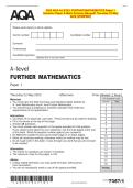 2025 AQA A-LEVEL FURTHER MATHEMATICS Paper 1  Question Paper & Mark Scheme &lpar;Merged&rpar; Thursday 22 May  2025 &lbrack;VERIFIED&rsqb;