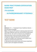 Nurse Practitioner Certification Exam Prep Test Bank &lpar;7th Ed&rpar; &vert; Margaret Fitzgerald &vert; AANP FNP & ANCC AGPCNP Practice Questions