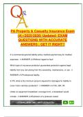 PA Property & Casualty Insurance Exam &lpar;2025&ndash;2026&rpar; &vert; 100&plus; Q&A &vert; Licensing Prep for Auto&comma; Liability&comma; Workers Comp &vert; INS231