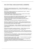 SOC 2070 FINAL EXAM QUESTIONS & ANSWERS