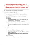 NSG533 Advanced Pharmacology Exam 3 &vert; Comprehensive Review Guide & Self-Assessment &vert; College of Nursing &vert; 2026&sol;2027 Academic Year