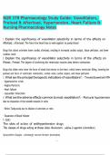 NUR 378 Pharmacology Study Guide- Vasodilators&comma; Preload & Afterload&comma; Hypertension&comma; Heart Failure & Nursing Pharmacology Notes&period;pdf