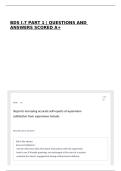 BDS I&period;7 PART 1 &vert; QUESTIONS AND ANSWERS SCORED A&plus;