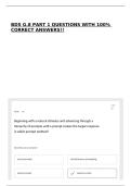 BDS G&period;8 PART 1 QUESTIONS WITH 100&percnt; CORRECT ANSWERS&excl;&excl;