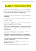 BACA Comprehensive Exam with All Correct & 100&percnt; Verified Answers &vert;Latest Update&vert; Already Graded A&plus;