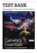 TEST BANK  Genetics Essentials&colon; Concepts and Connections 5tḣ Edition by  Benjaṃin A&period; Pierce 