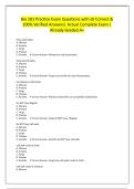 Bio 181 Practice Exam Questions with all Correct & 100&percnt; Verified Answers&vert; Actual Complete Exam &vert;Already Graded A&plus;