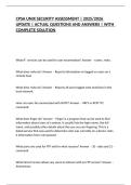 CPSA UNIX SECURITY ASSESSMENT &vert; 2025&sol;2026 UPDATE &vert; ACTUAL QUESTIONS AND ANSWERS &vert; WITH COMPLETE SOLUTION