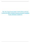 Bio 181 Final Exam Study Guide &lpar;NAU&rpar; with all Correct & 100&percnt; Verified Answers &vert;Actual Complete Exam &vert;Already Graded A&plus;