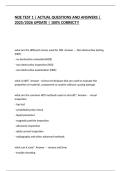 NDE TEST 1 &vert; ACTUAL QUESTIONS AND ANSWERS &vert; 2025&sol;2026 UPDATE &vert; 100&percnt; CORRECT&excl;&excl;