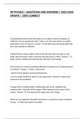 AP PHYSICS &vert; QUESTIONS AND ANSWERS &vert; 2025&sol;2026 UPDATE &vert; 100&percnt; CORRECT