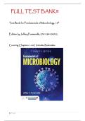 Test Bank for Fundamentals of Microbiology&comma; 12th Edition by Jeffrey Pommerville&comma; 9781284100952&comma; Covering Chapters 1-26 &vert; Includes Rationales