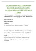 FNP Adult Health Final Exam Review  &lpar;updated&rpar; Questions With 100&percnt;  Complete Solutions 2025&vert;2026 Latest  Update