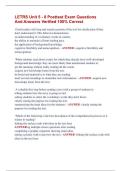 LETRS Unit 5 - 8 Posttest Exam Questions  And Answers Verified 100&percnt; Correct