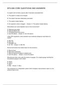 EPA 608 CORE QUESTIONS AND ANSWERS