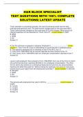 H&R BLOCK SPECIALIST  TEST QUESTIONS WITH 100&percnt; COMPLETE  SOLUTIONS&vert; LATEST UPDATE 