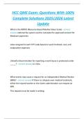 HCC QME Exam&colon; Questions With 100&percnt;  Complete Solutions 2025&vert;2026 Latest  Update
