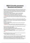 HESI V2 health assessment Questions and Answers