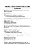 HESI MED SURG V2 Question and Answers