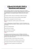 UWorld NCLEX-RN TEST 2 Questions and Answers