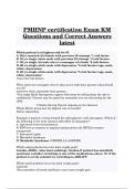PMHNP certification Exam KM Questions and Correct Answers latest
