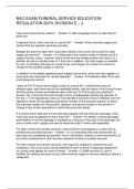 BAO EXAM FUNERAL SERVICE EDUCATION REGULATION 30 &ndash; 31 DIVISION E &ndash; J