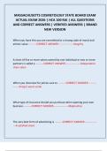 MASSACHUSETTS COSMETOLOGY STATE BOARD EXAM ACTUAL EXAM 2026 &vert; HCA 100 RAI &vert; ALL QUESTIONS AND CORRECT ANSWERS &vert; VERIFIED ANSWERS &vert; BRAND NEW VERSION