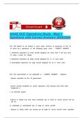AAAE ACE Operations Study - Mod 1 Questions with Correct Answers 2025-2026