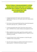 TEXAS Funeral Prearrangement License  EXAM STUDY GUIDE 2026&sol;2027 ACCURATE  QUESTIONS WITH CORRECT DETAILED ANSWER &vert;&vert;  100&percnt; GUARANTEED PASS  <RECENT VERSION> 